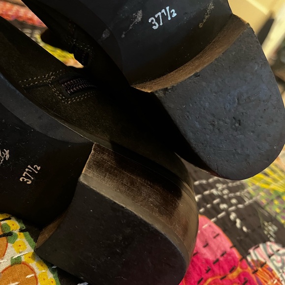 Anthropologie Cordani Green Suede Boots Made in Italy 37.5 37 1/2 - Picture 11 of 11